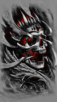 metal, skulls