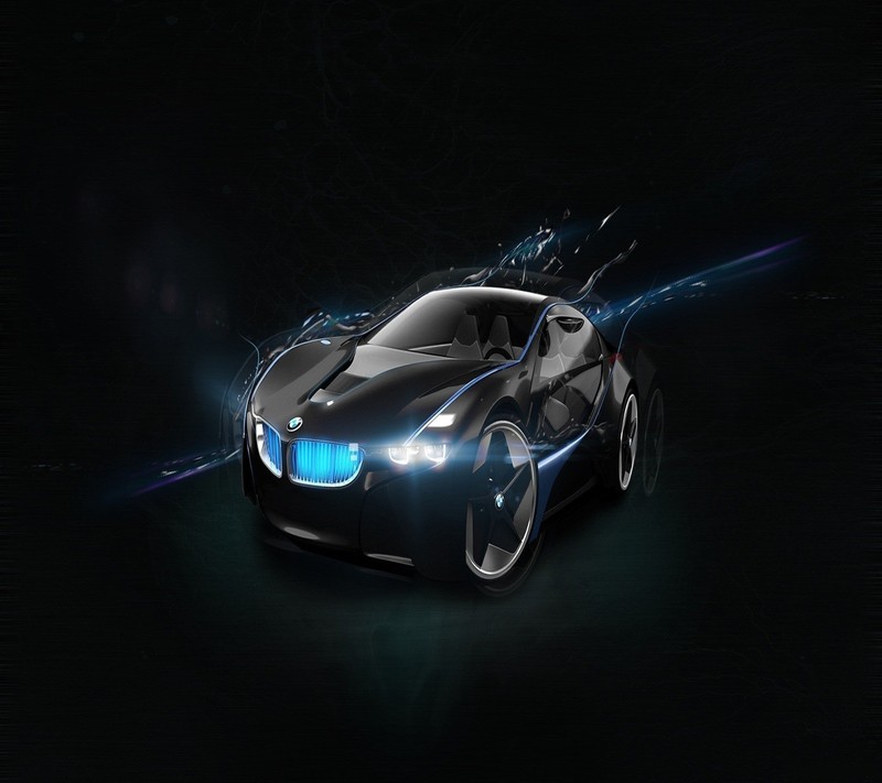 A close up of a car with a blue light on it (car, wallpaper)