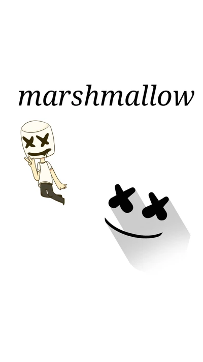 Personaje DJ Marshmellow con vibras musicales