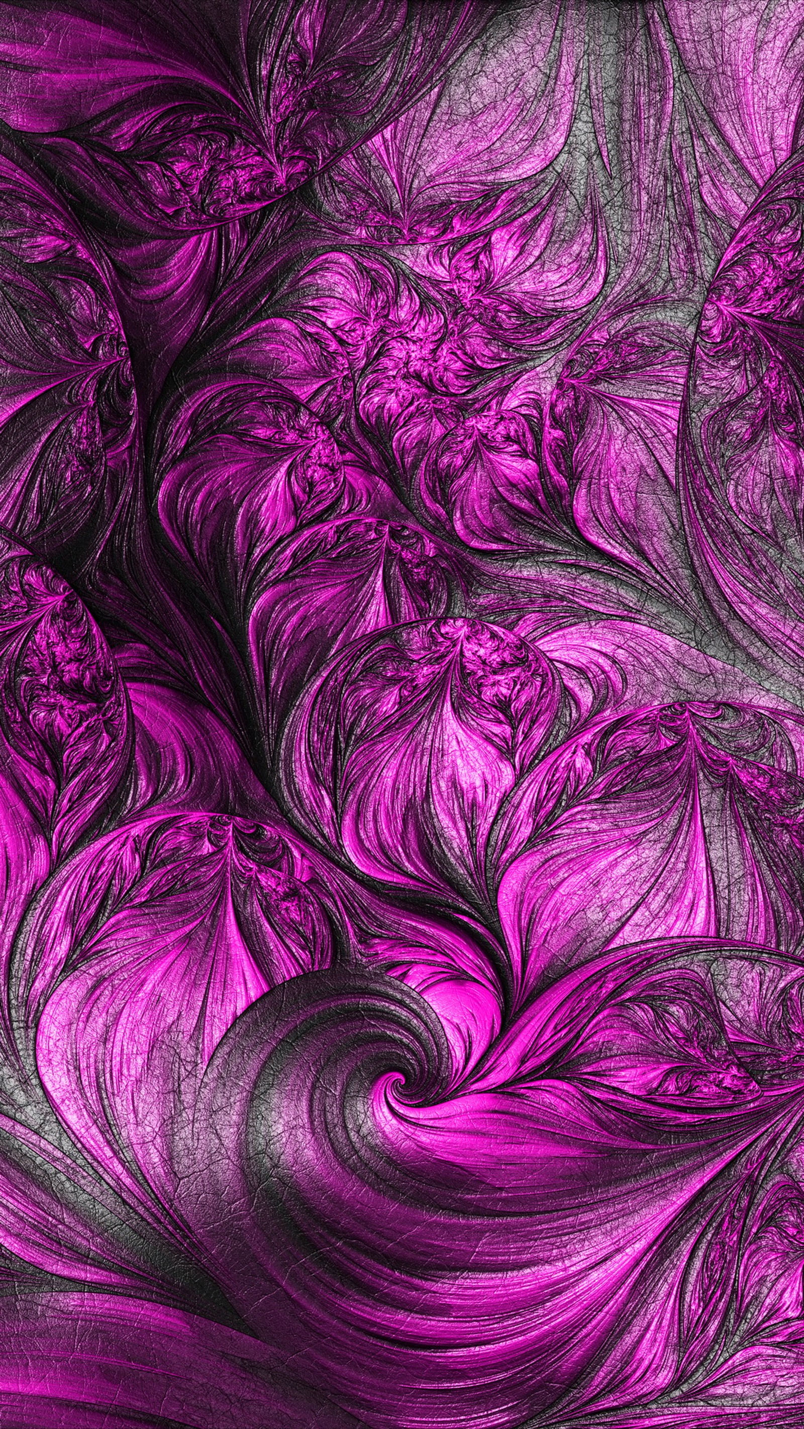 Purple and black digital art with a swirly design (abstract, landscape, love, nature, view)