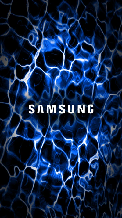 Samsung-Logo auf blauer Wasseroberfläche