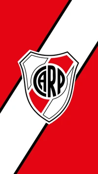 Wappen des Club Atlético River Plate mit rotem und weißem Hintergrund