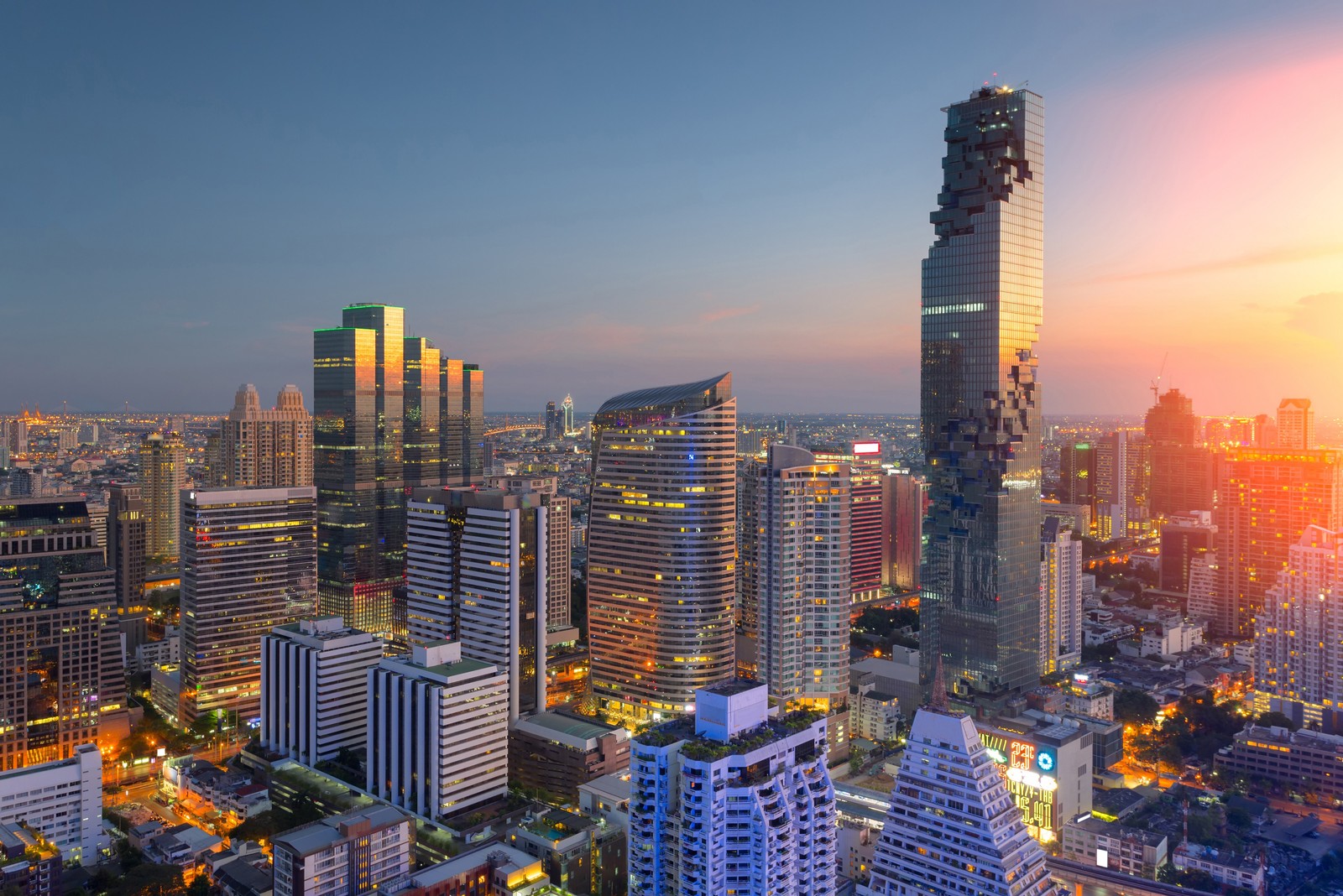 Скачать обои бангкок, bangkok, город, небоскреб, здание