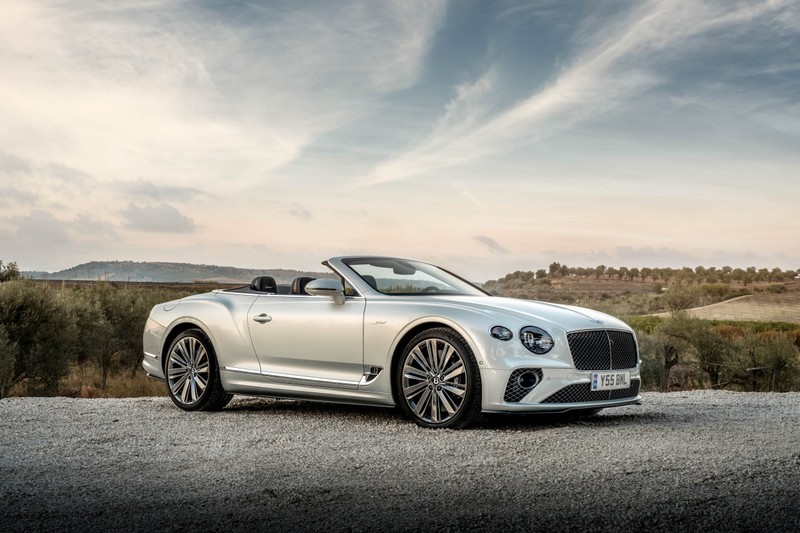 Бентли - континентальный кабриолет (bentley continental gt speed, автомобиль высокой производительности, кабриолет, 2021, 5k)