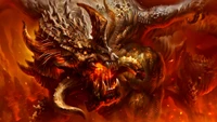 Feuriger Drache der Mythen und Legenden