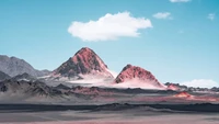 Vibrant Mountains Against a Clear Sky in a Desert Landscape