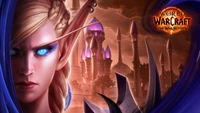 World of Warcraft: La guerre intérieure - Art de jeu épique avec héroïne elfe