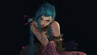 jinx, arcane series, tv series, arcane, lol wallpaper