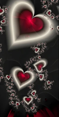 hearts, love wallpaper