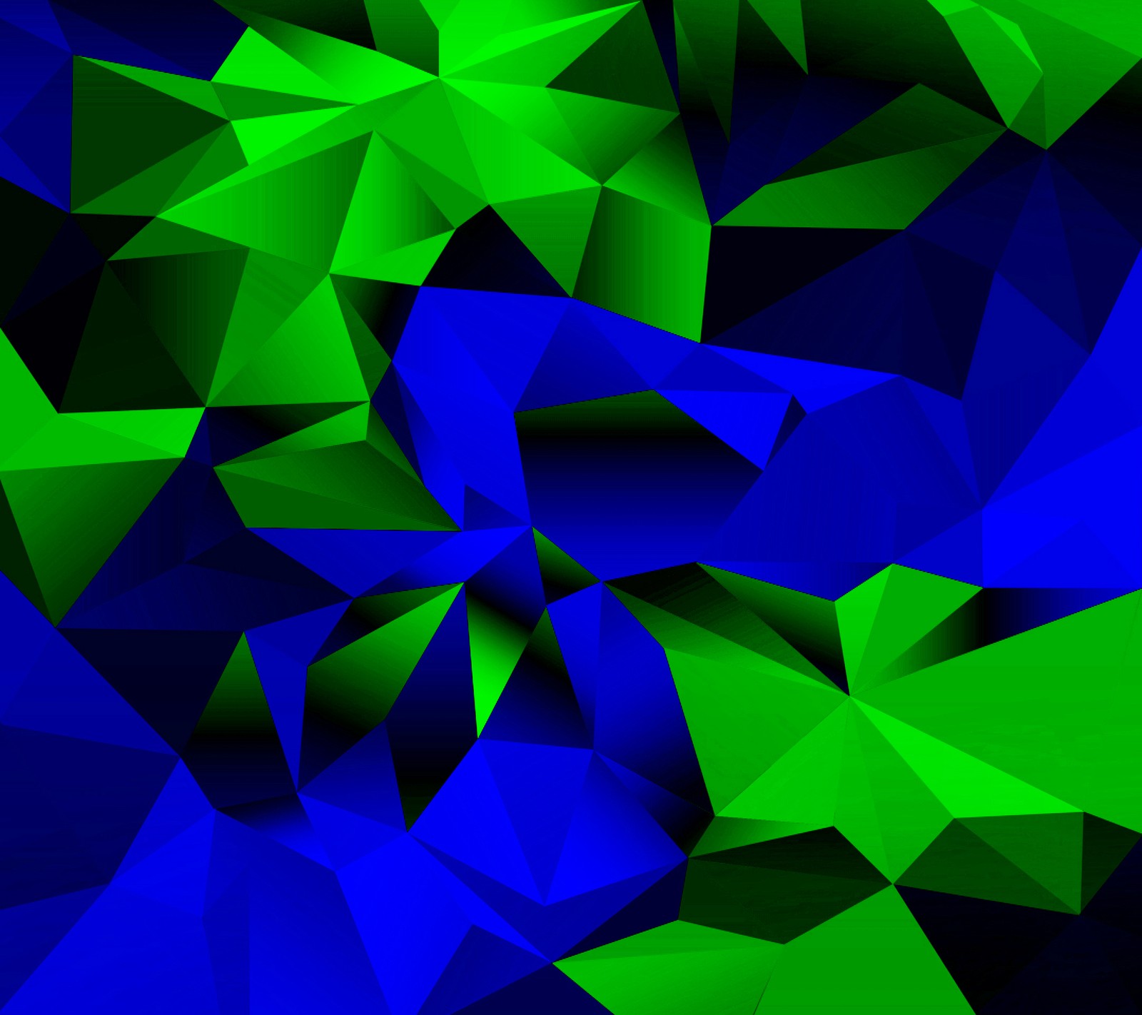 A close up of a blue and green abstract background with triangles (abstract, android, colour, galaxy, s5)