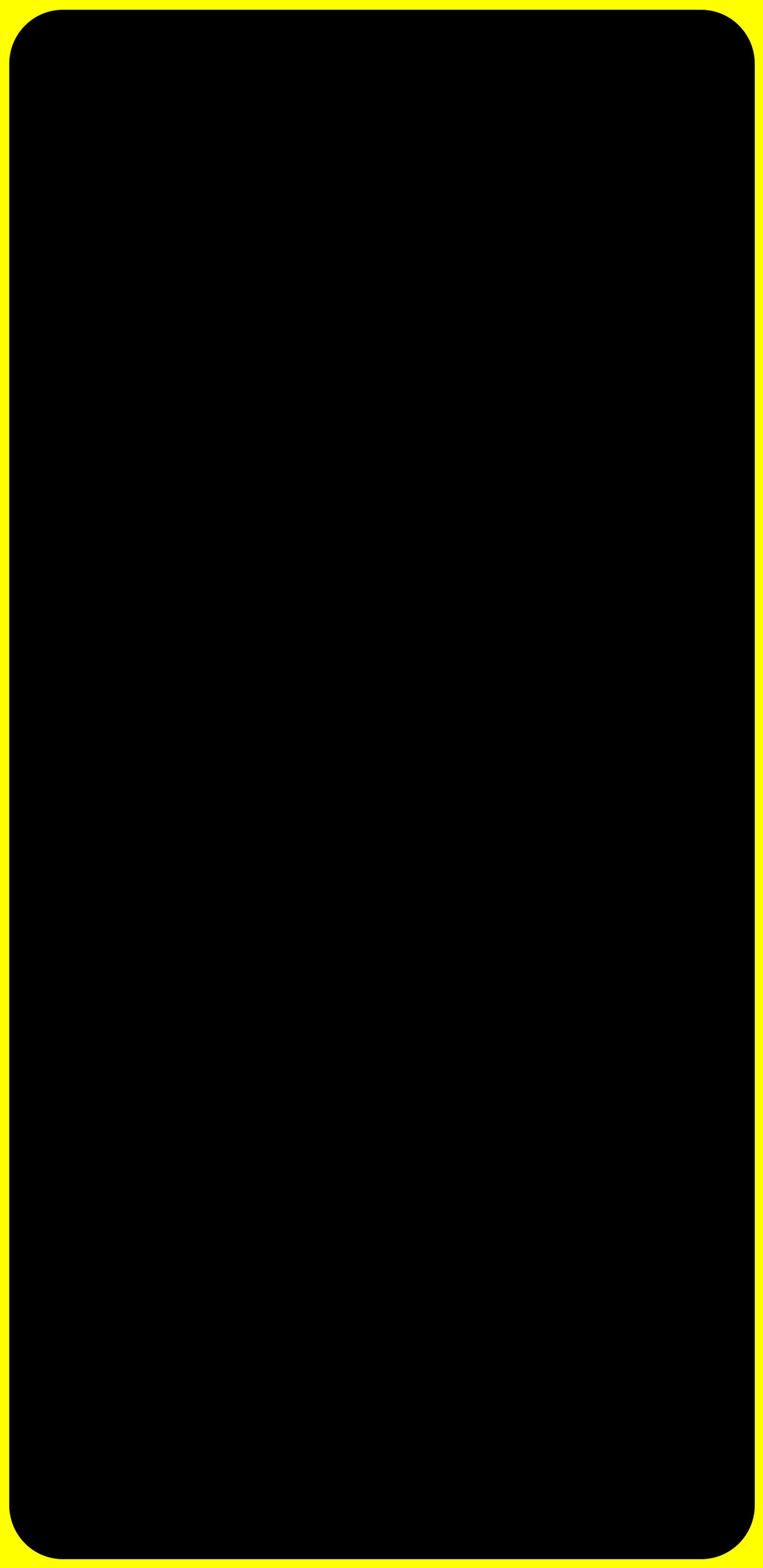 Yellow square frame with black background (edge, black, led, s9, s9 plus)