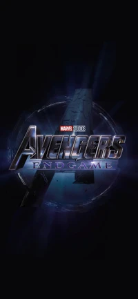 Affiche du film Avengers: Endgame avec logo emblématique