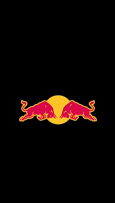 Logo de Red Bull sobre fondo negro