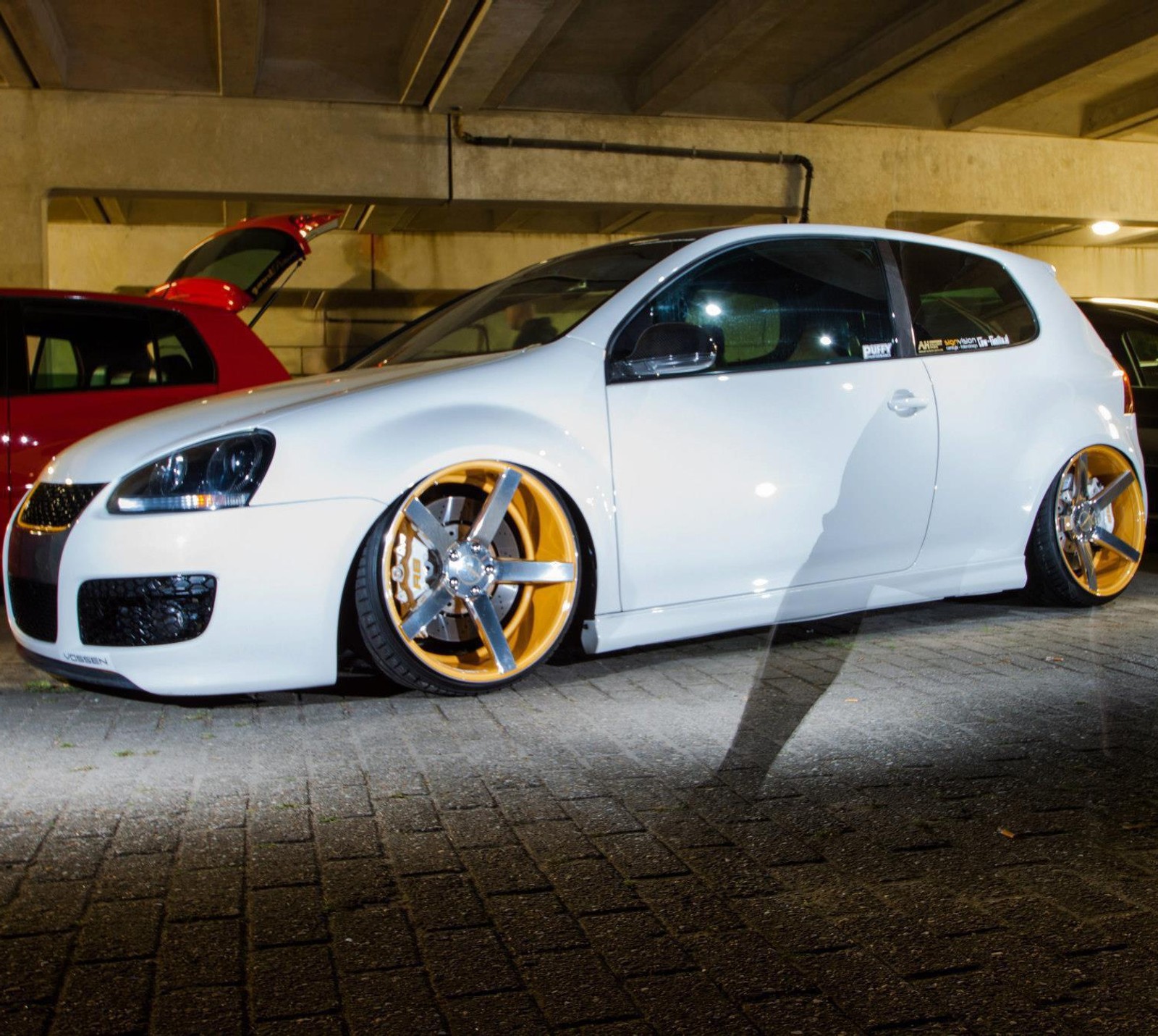 Скачать обои гольф, lowered, mk5, фольксваген, vw