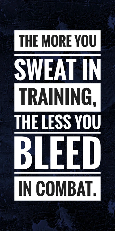 The More You Sweat in Training, the Less You Bleed in Combat