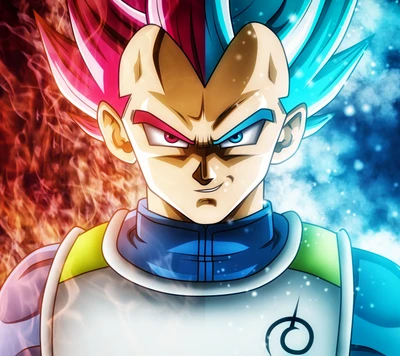 Vegeta en forma de Super Saiyan Azul: Poder y Determinación