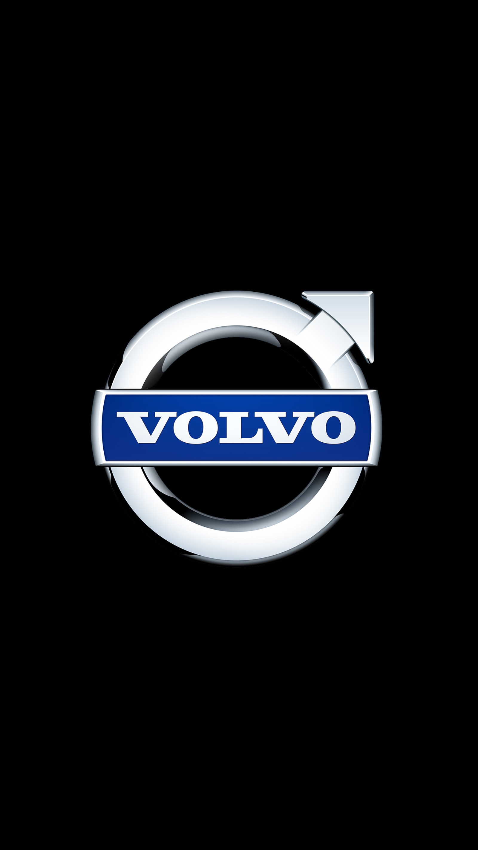 Ближайший план логотипа volvo на черном фоне (amoled, чёрный, кнопка, чистый, тёмный)