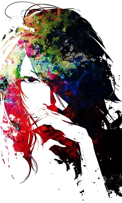 Vibrant Abstract Portrait of a Girl