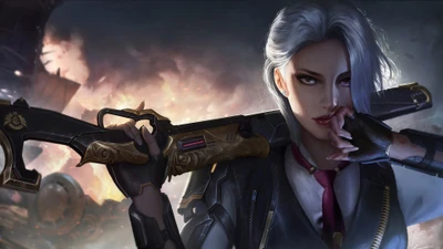 ashe, оружие, винтовка, overwatch, видеоигра