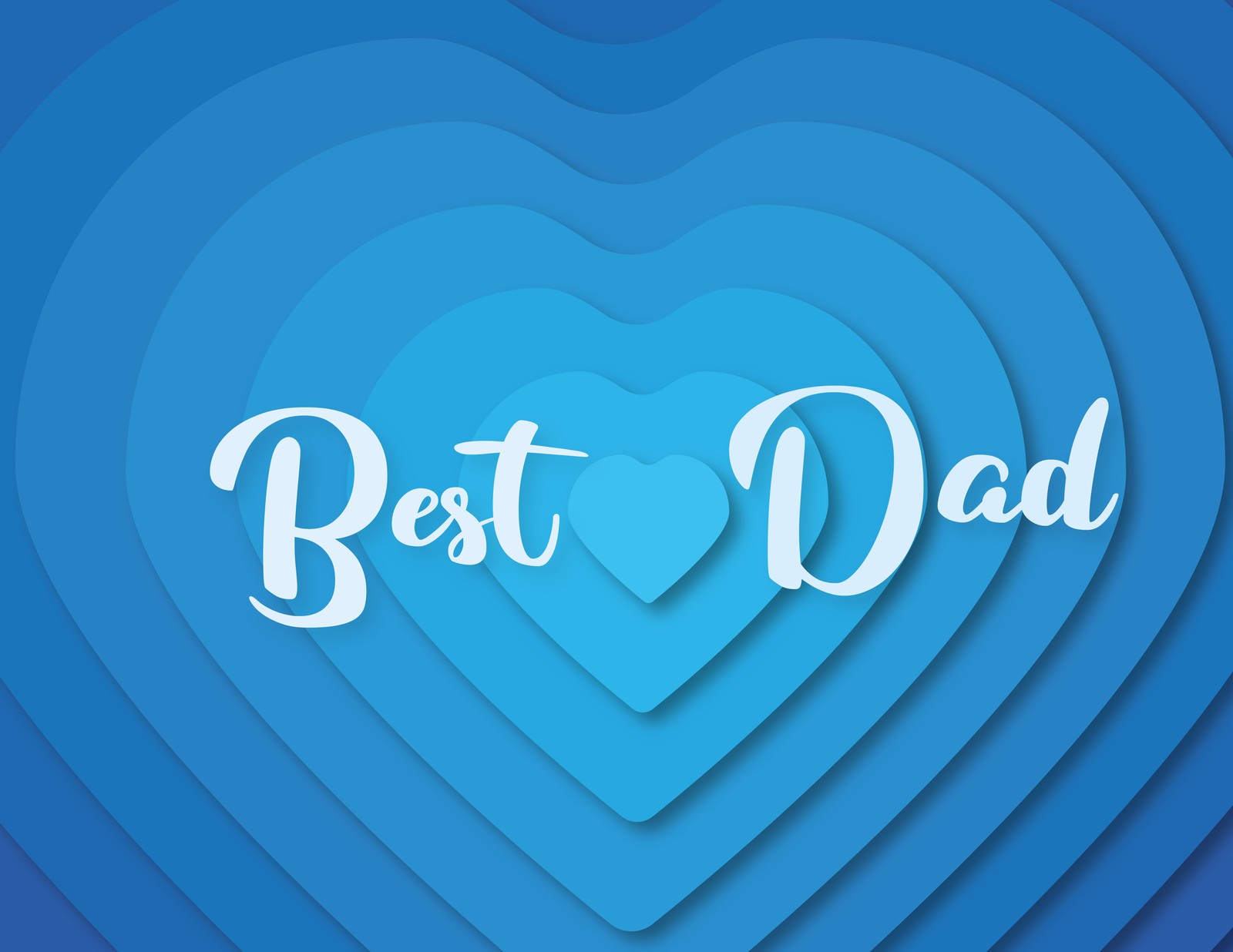 Un cœur bleu avec les mots meilleur papa au milieu (meilleur papa, fond de cœur, joyeuse fête des pères, 5k, fond bleu)