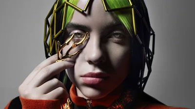 Billie Eilish dans un photoshoot frappant pour Vogue, mettant en avant une mode audacieuse et des accessoires uniques.