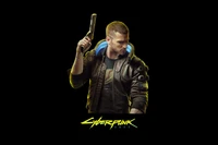 cyberpunk 2077, arrière plan noir, jeux pc, xbox series x, playstation 4