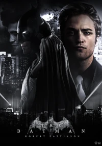 The Batman: Robert Pattinson in a Dark Gotham Cityscape